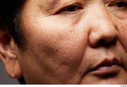 Eye Face Mouth Nose Cheek Hair Skin Woman Asian Overweight Wrinkles Studio photo references